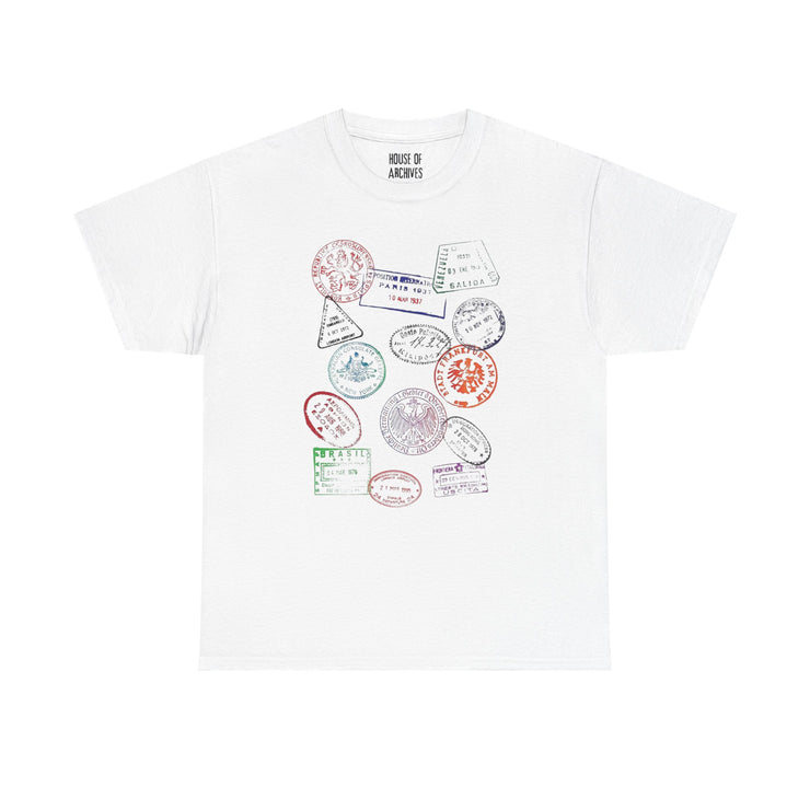 Travel Stamps Graphic T-Shirt