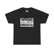 Distorted Parental Advisory Graphic T-Shirt