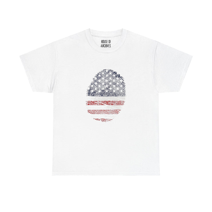 USA Fingerprint Graphic T-Shirt
