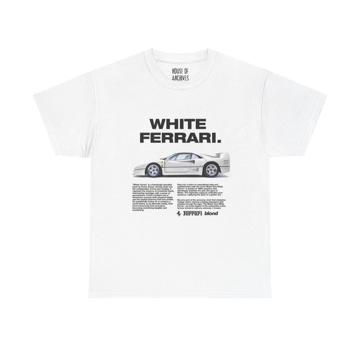 White Ferrari Graphic T-Shirt